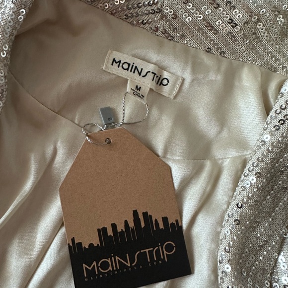 Main Strip Sequin Gold/Tan Blazer - Picture 5 of 5